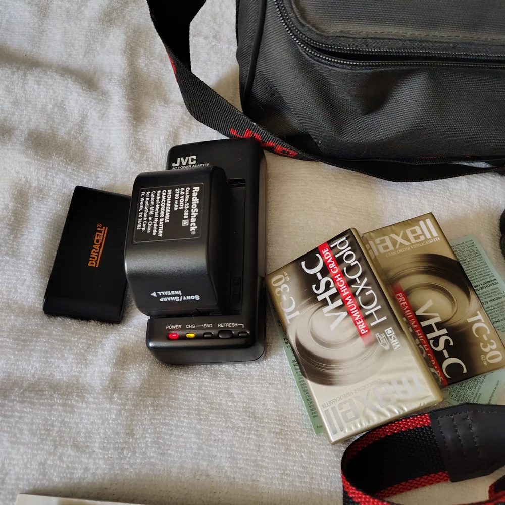 Black Camcorder with Accessories